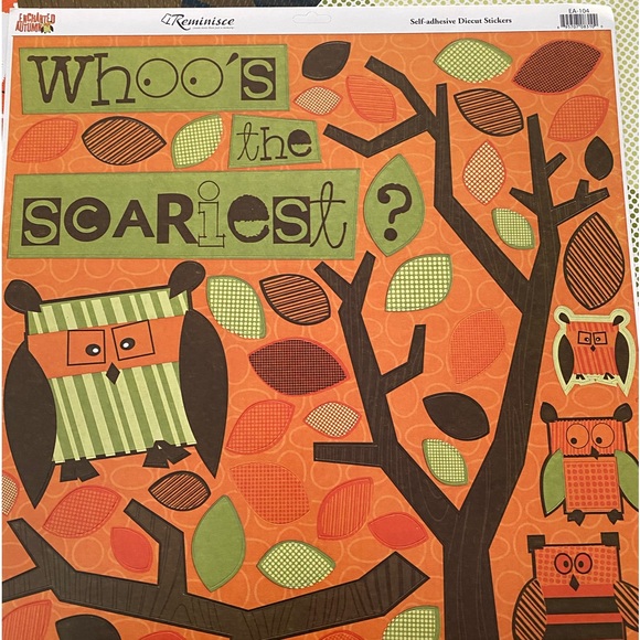 🎃🍂 REMINISCE HALLOWEEN/AUTUMN THEMED SCRAPBOOK PAPER BUNDLE & STICKERS! - Picture 3 of 7